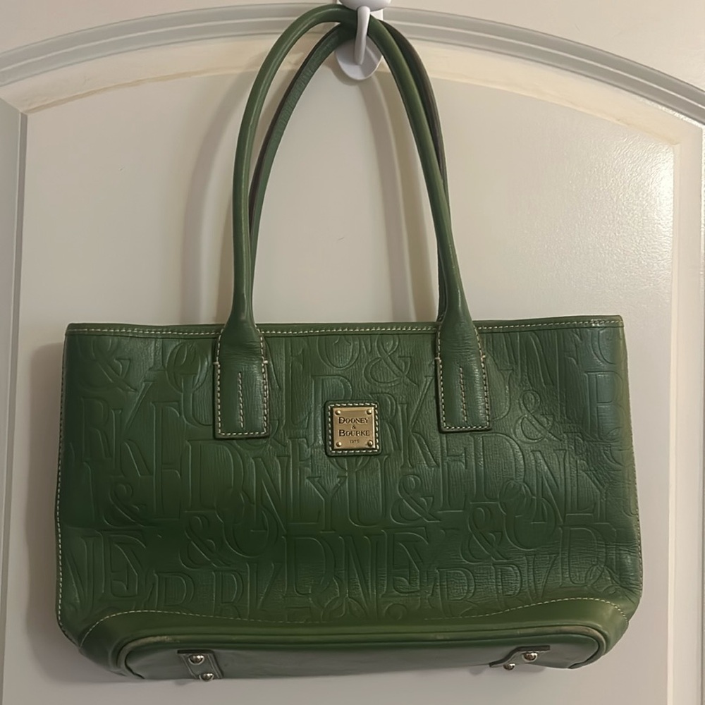 Dooney & Bourke Green Embossed Shoulder Bag